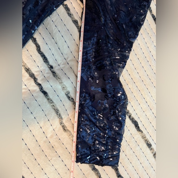 Navy Blue Sequin, special occasion dress. - Picture 4 of 6